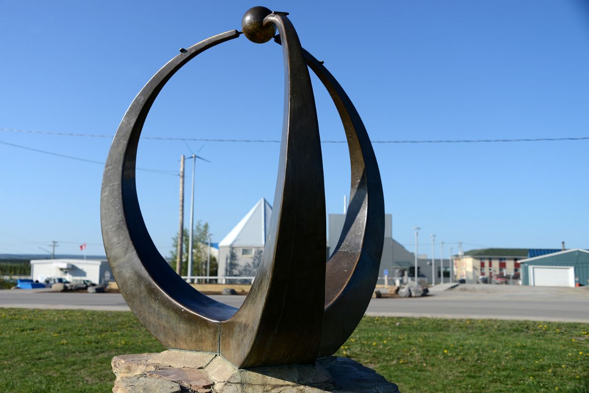 03 Sculpture By Art Price July 21 1961 In Chief Jim Koe Park Symbolizes The Cooperation Of The Three Races In Inuvik Northwest Territories